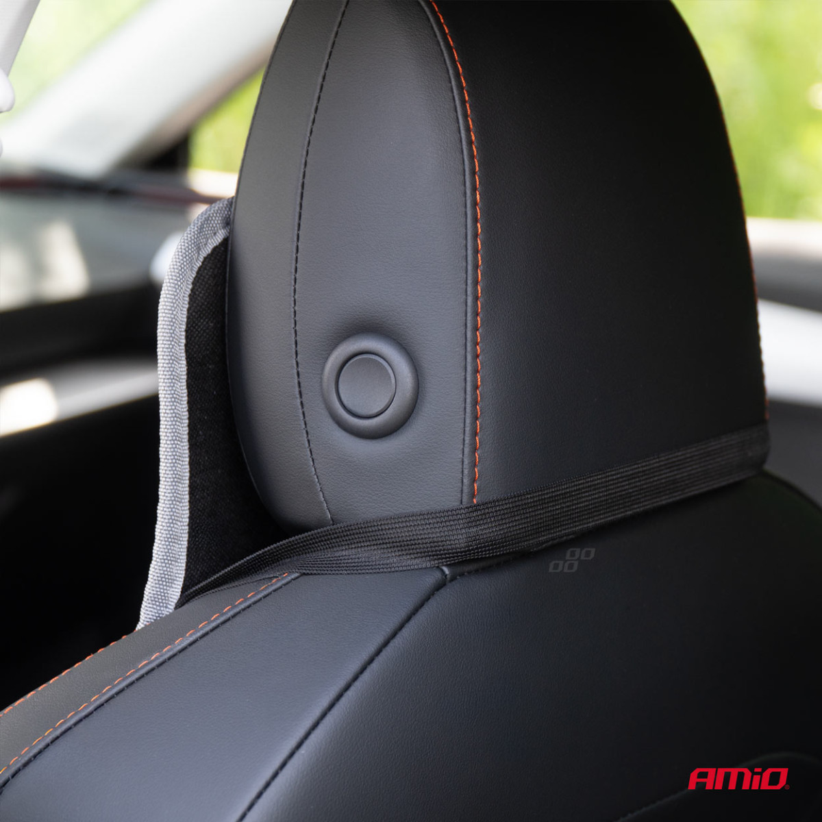 Car seat mat with beads CSM-17, 45x120 cm - gray 