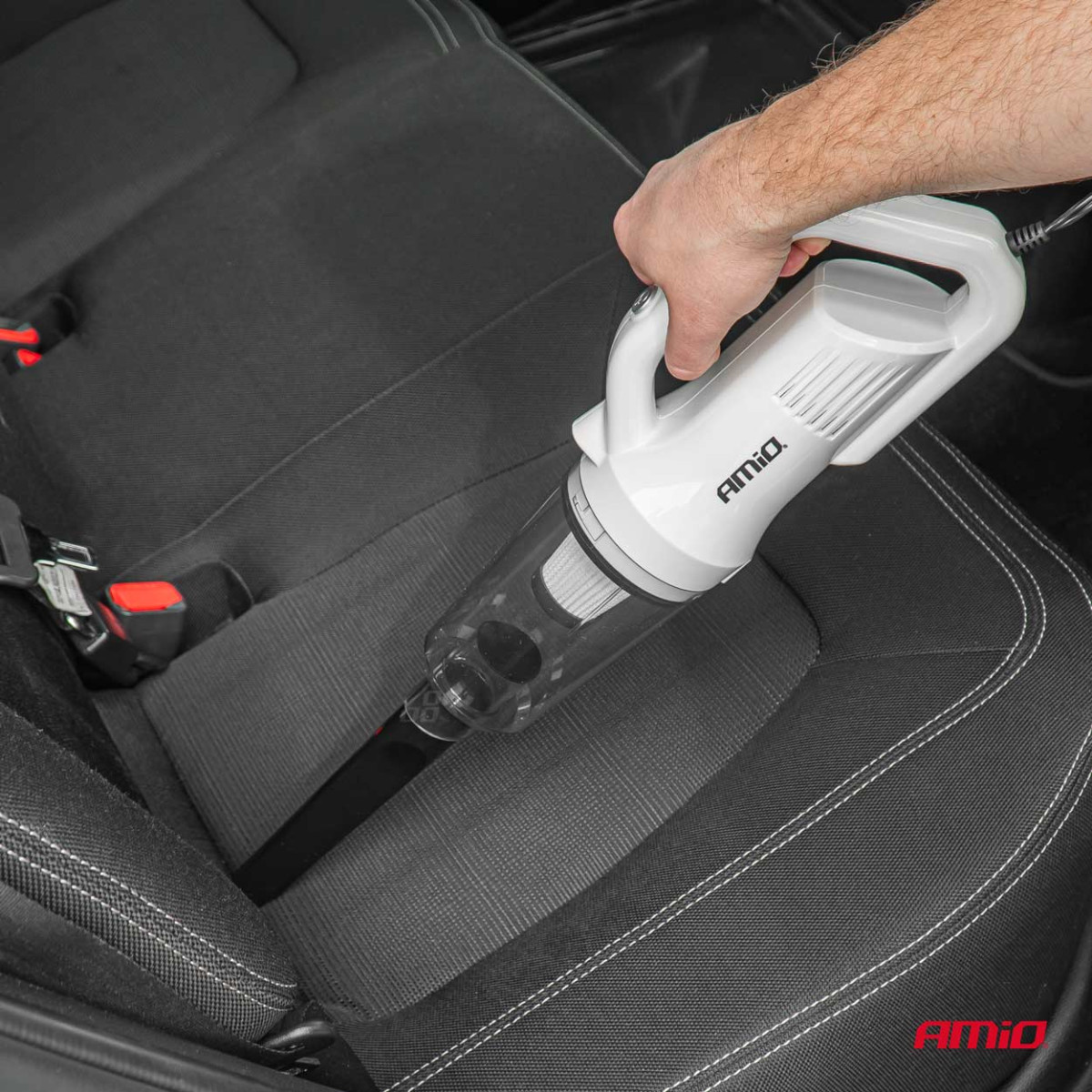 Car vacuum cleaner 12 V, 60 W, with HEPA filter, 5kPa AMIO-03691