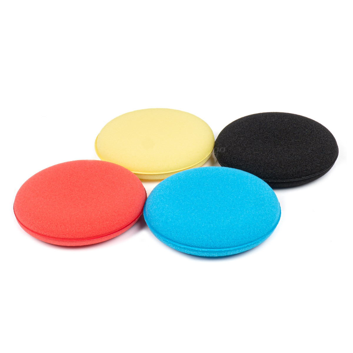 Waxing and polishing sponge set, 4 pcs., 100 mm AMIO-03713
