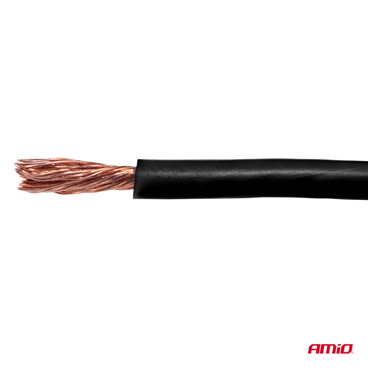 Single core CCA cable, black, 1x0.75 mm² 100 m 12/230V AMIO-04453
