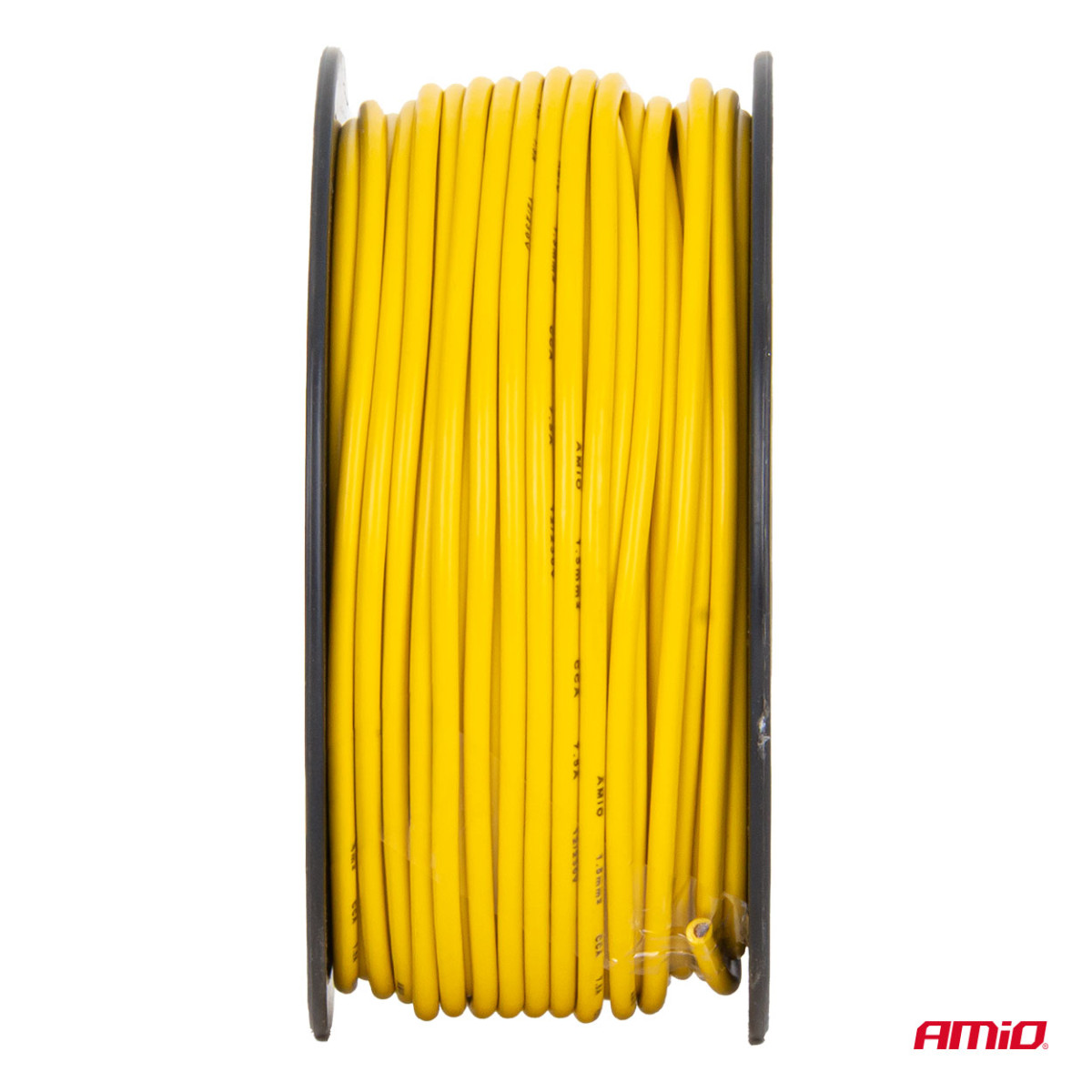 Single core CCA cable, yellow, 1x1.5mm² 50m 7.5A 12/230V AMIO-04449