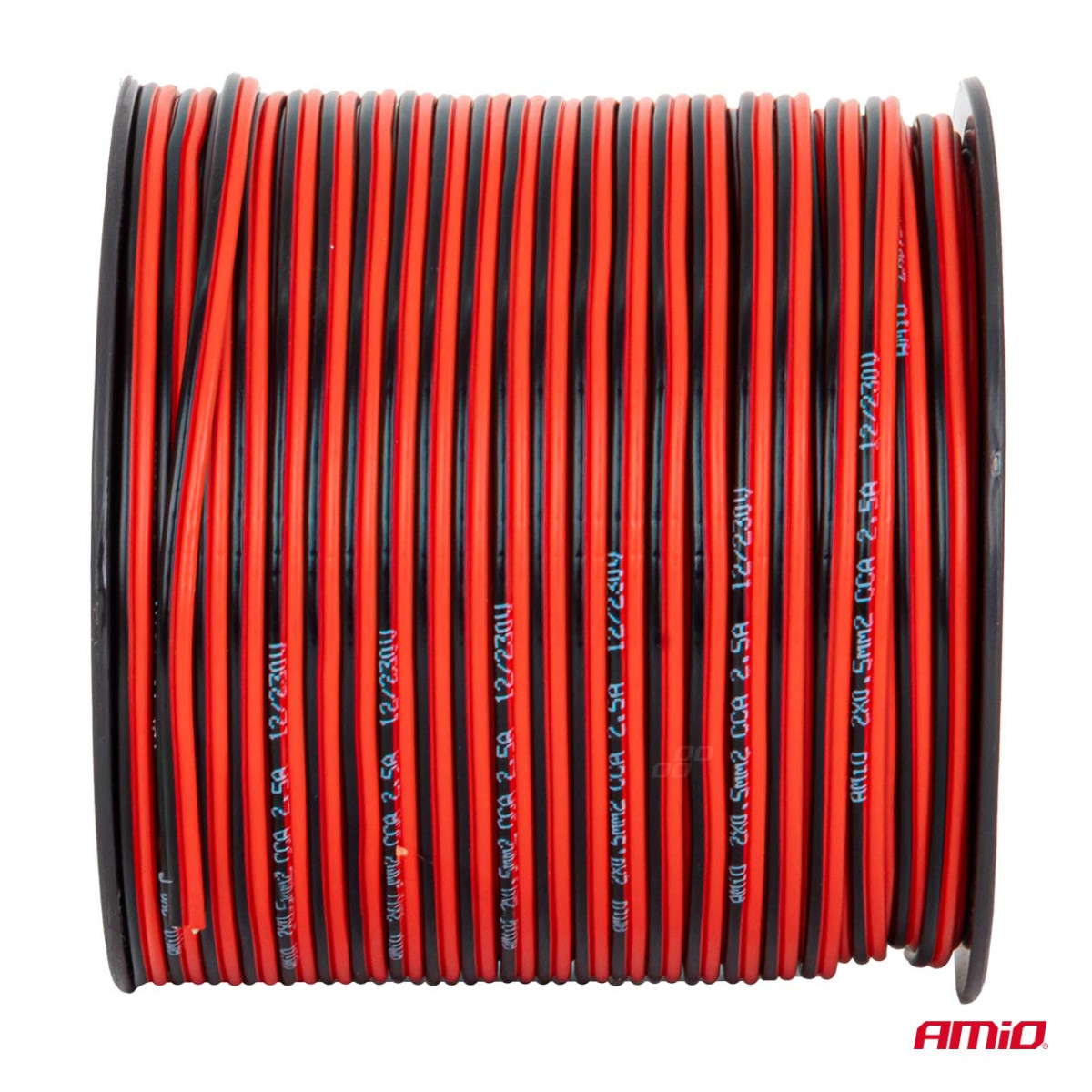 Two-conductor CCA speaker cable 2×0.5 mm², 100 m, 2.5 A AMIO-04456