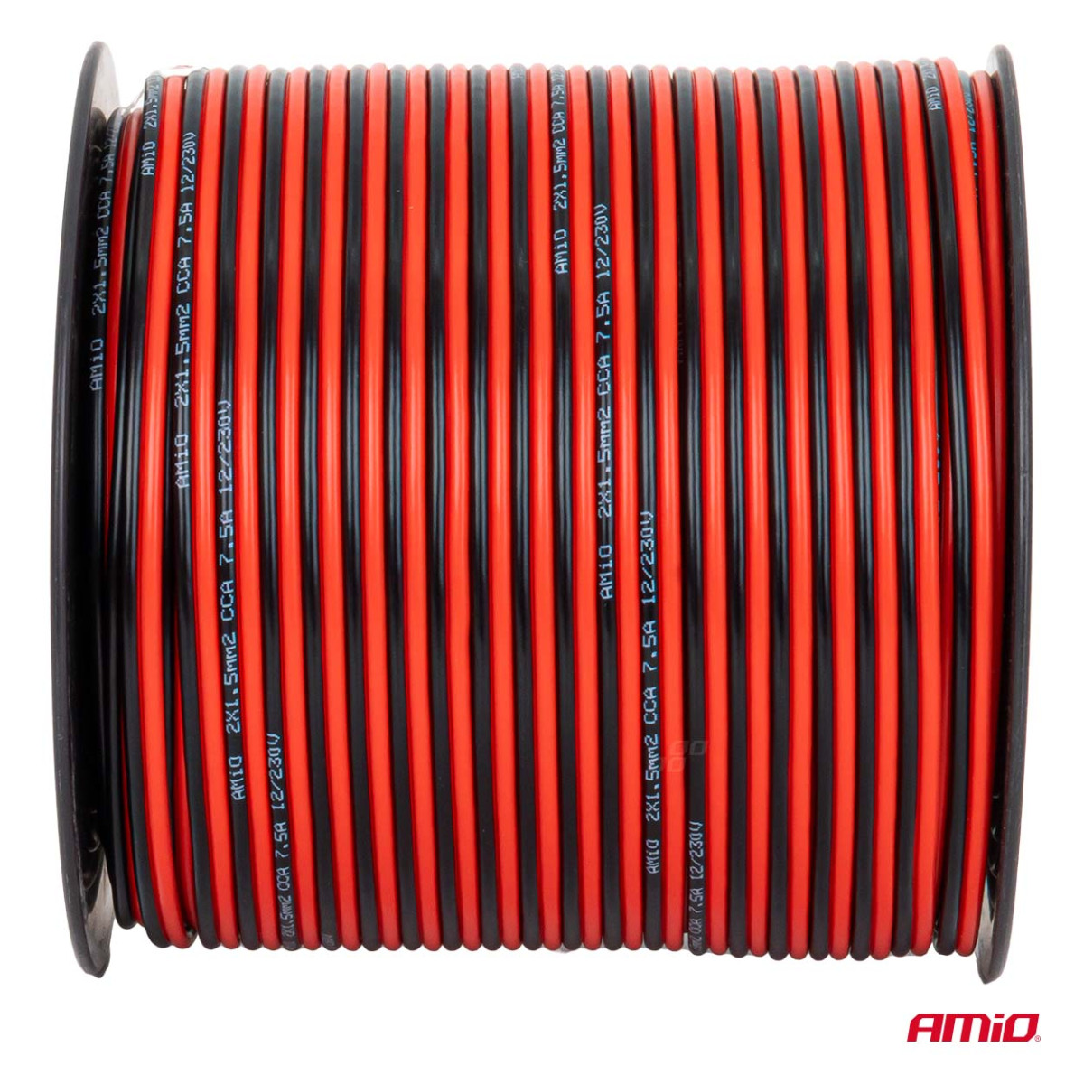 Two-core CCA cable, 2x1.5mm² 100m 7.5A AMIO-04459