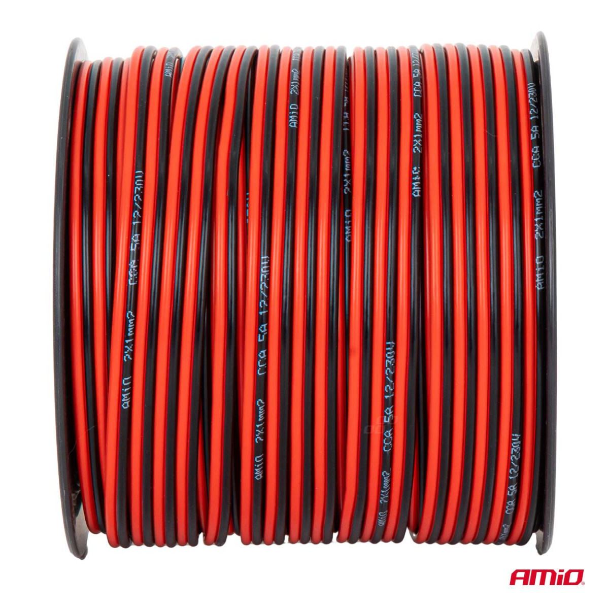 Two-core CCA cable, 2x1mm² 100m 5A AMIO-04458