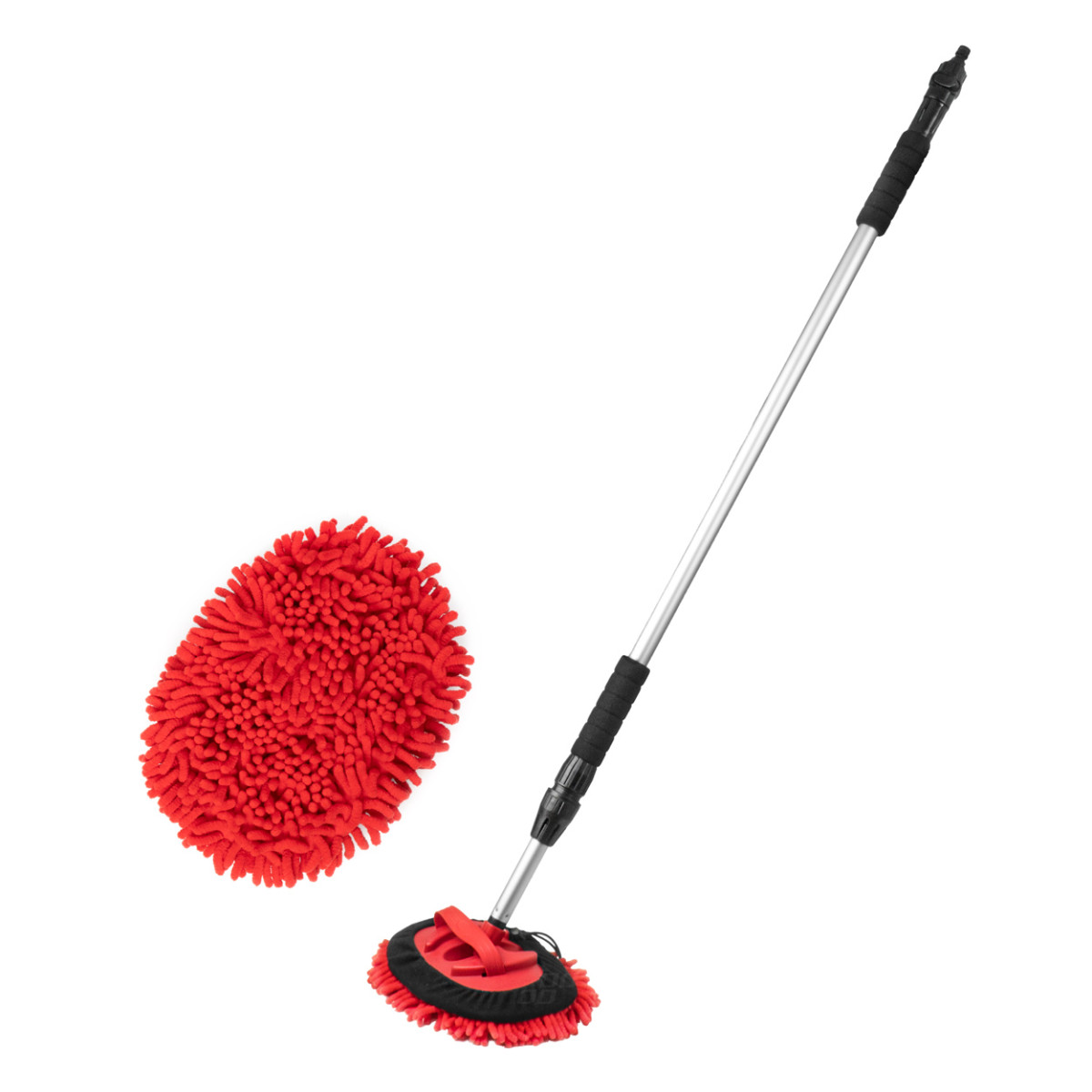 Telescopic brush with water connection, Chenille 120-200cm AMIO-02398