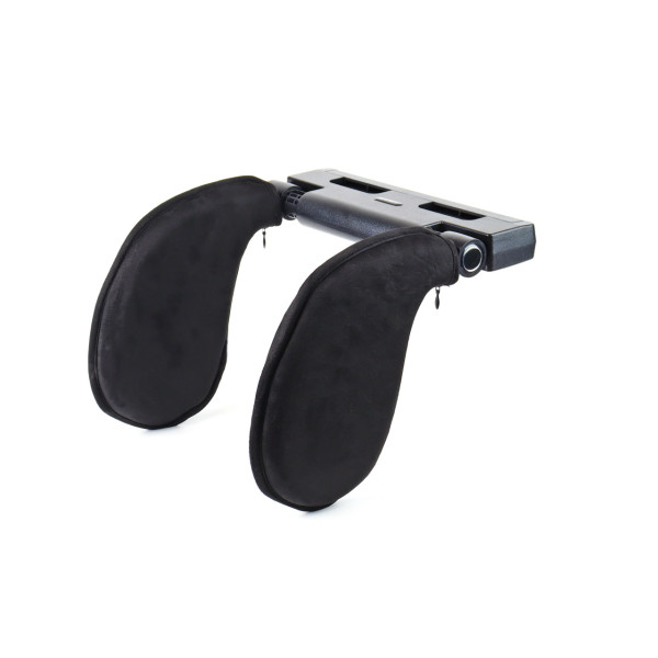 Car sleep headrest, black, made of fabric AMIO-02558