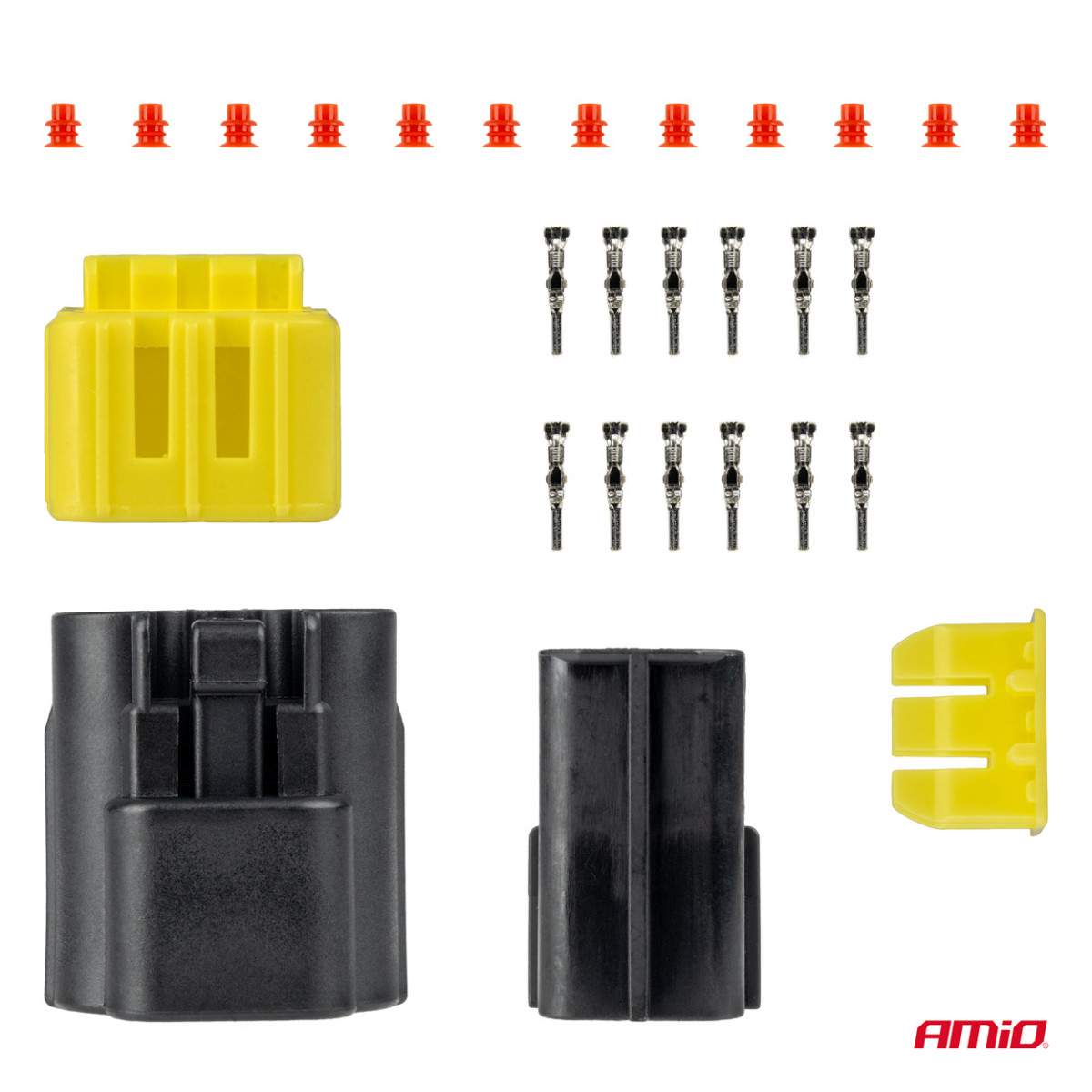 Waterproof 6 PIN connector - plug and socket, 2.2 mm, AMIO-04349