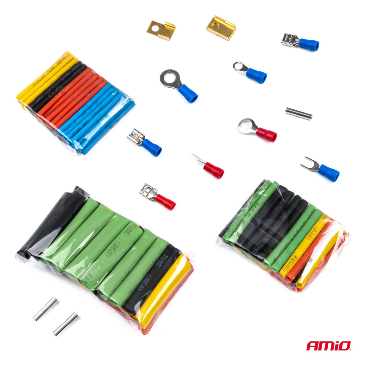 Automotive connectors and heat shrink tubing set 678 pcs., AMIO-03031