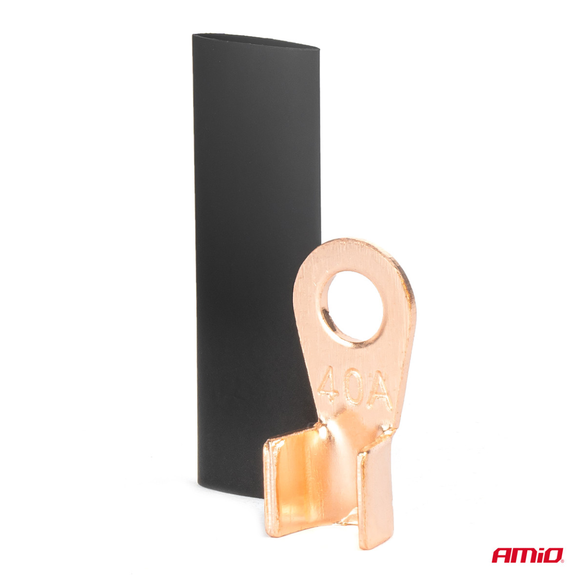 Set of copper ring connectors and heat shrink sleeves, 180 pcs., AMIO-03984