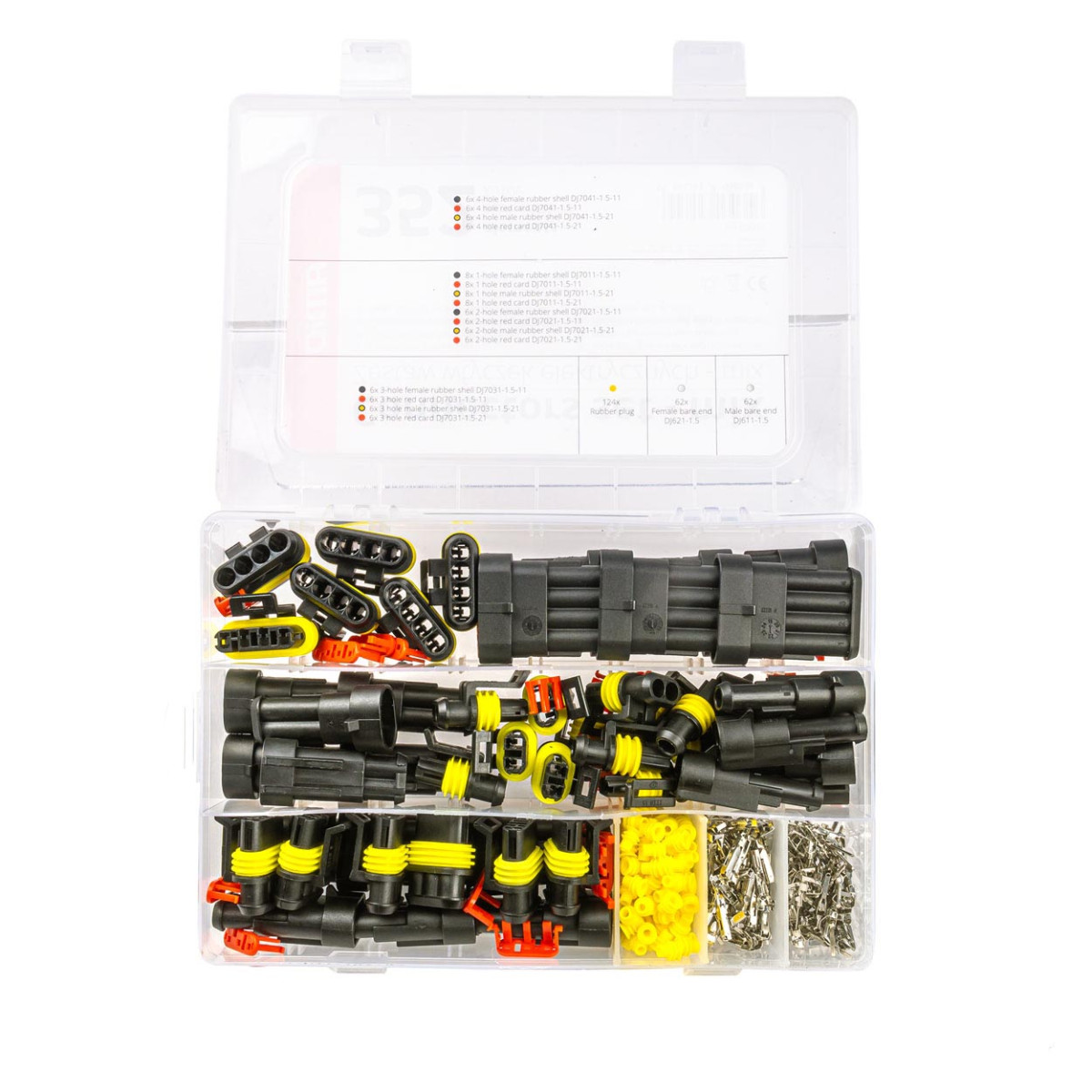 Set of hermetic "Superseal" connectors and plugs 352 pcs., AMIO-03035