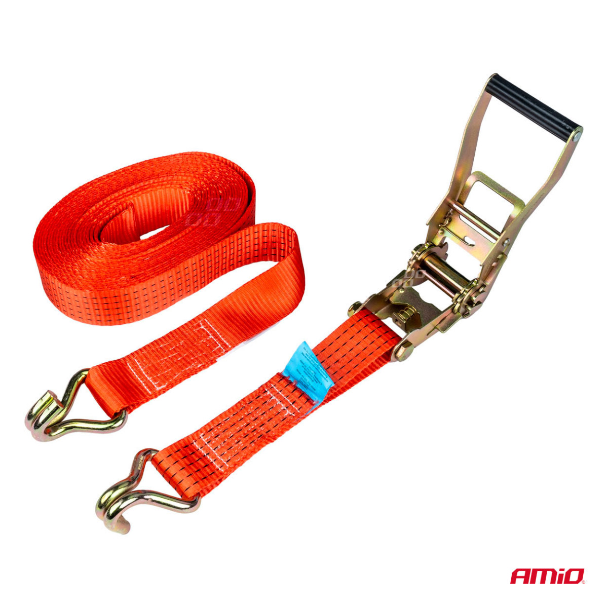 Cargo lashing strap with tensioner and support 5000 kg, 3 mx 50 mm, AMIO-03317