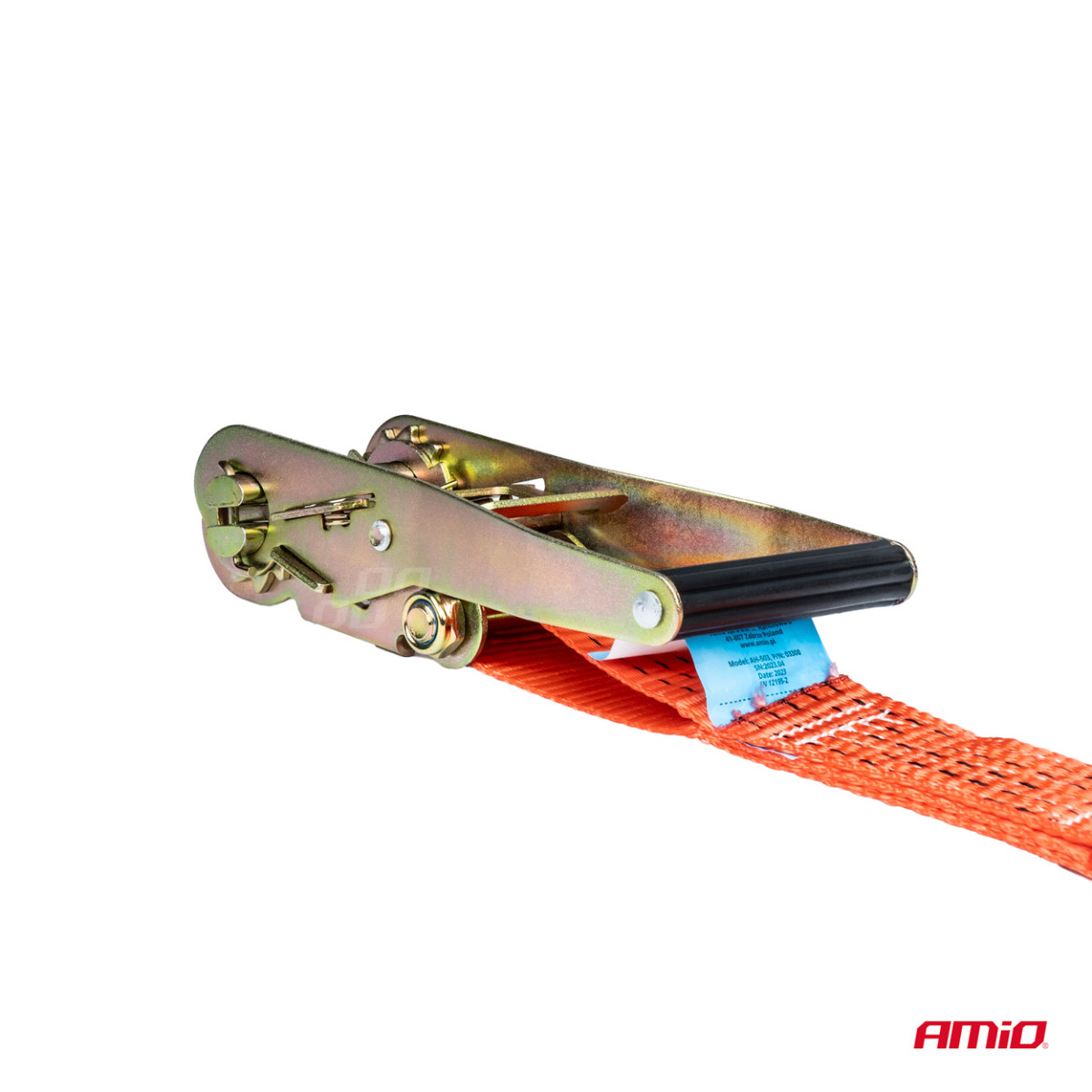 Cargo lashing strap with tensioner and support 5000 kg, 3 mx 50 mm, AMIO-03317