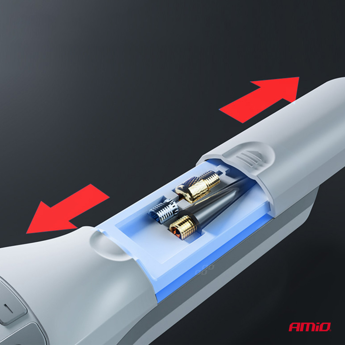 Wireless car compressor 40W with powerbank AMIO-03689