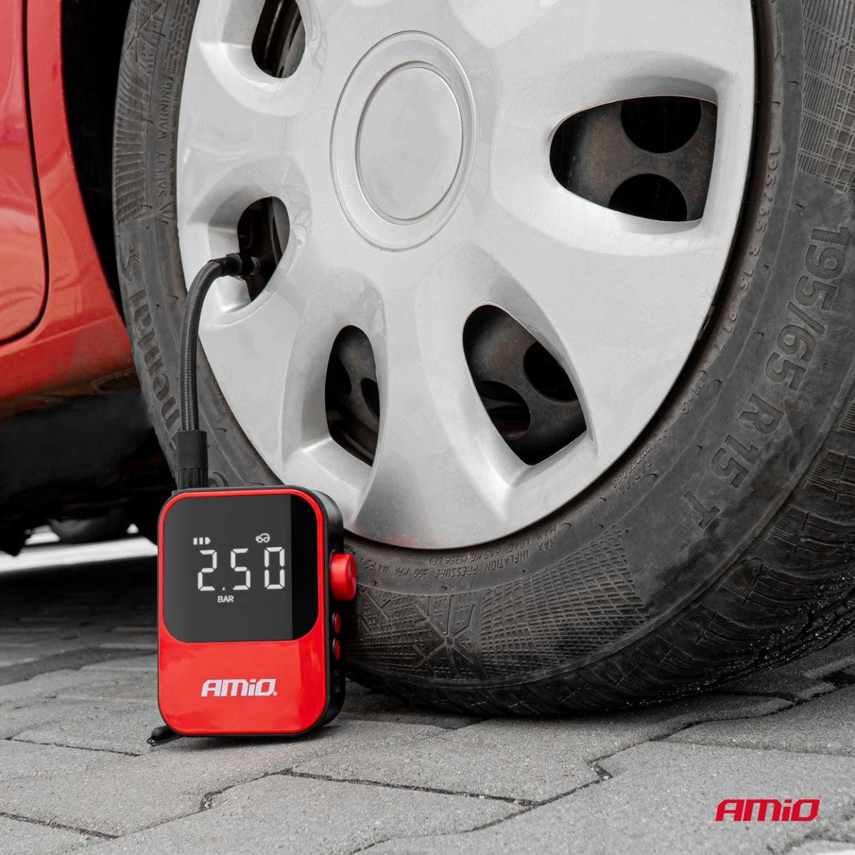 Wireless car compressor 40W with powerbank AMIO-03690