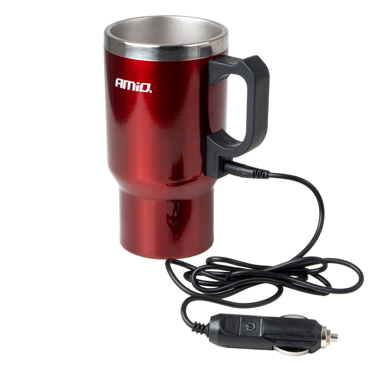 Car kettle-cup, 450 ml 12V, red, AMIO-02177