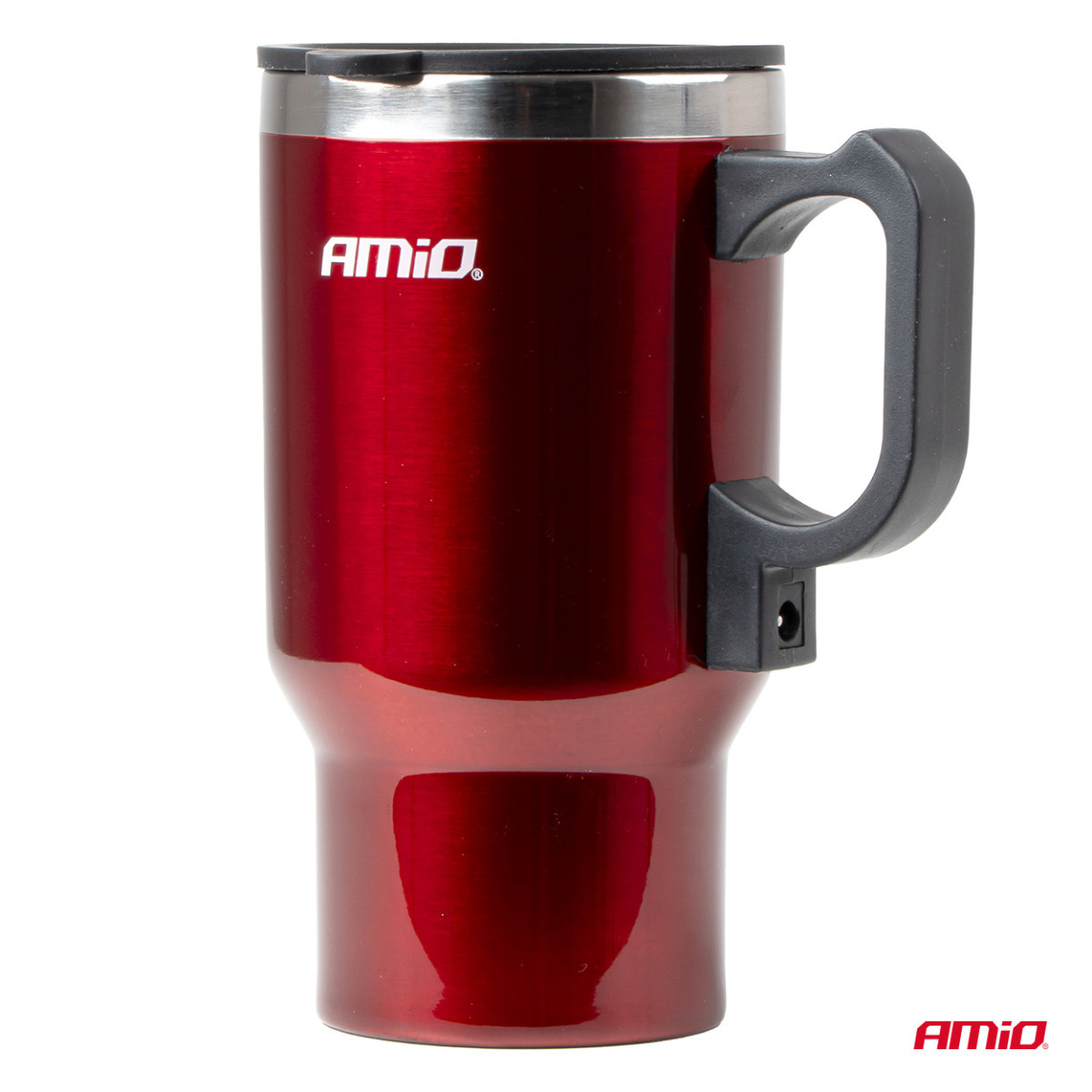 Car kettle-cup, 450 ml 12V, red, AMIO-02177