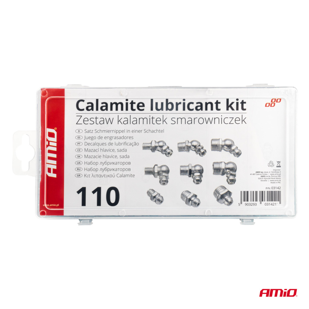 Lubrication point set, 110 pcs., AMIO-03142