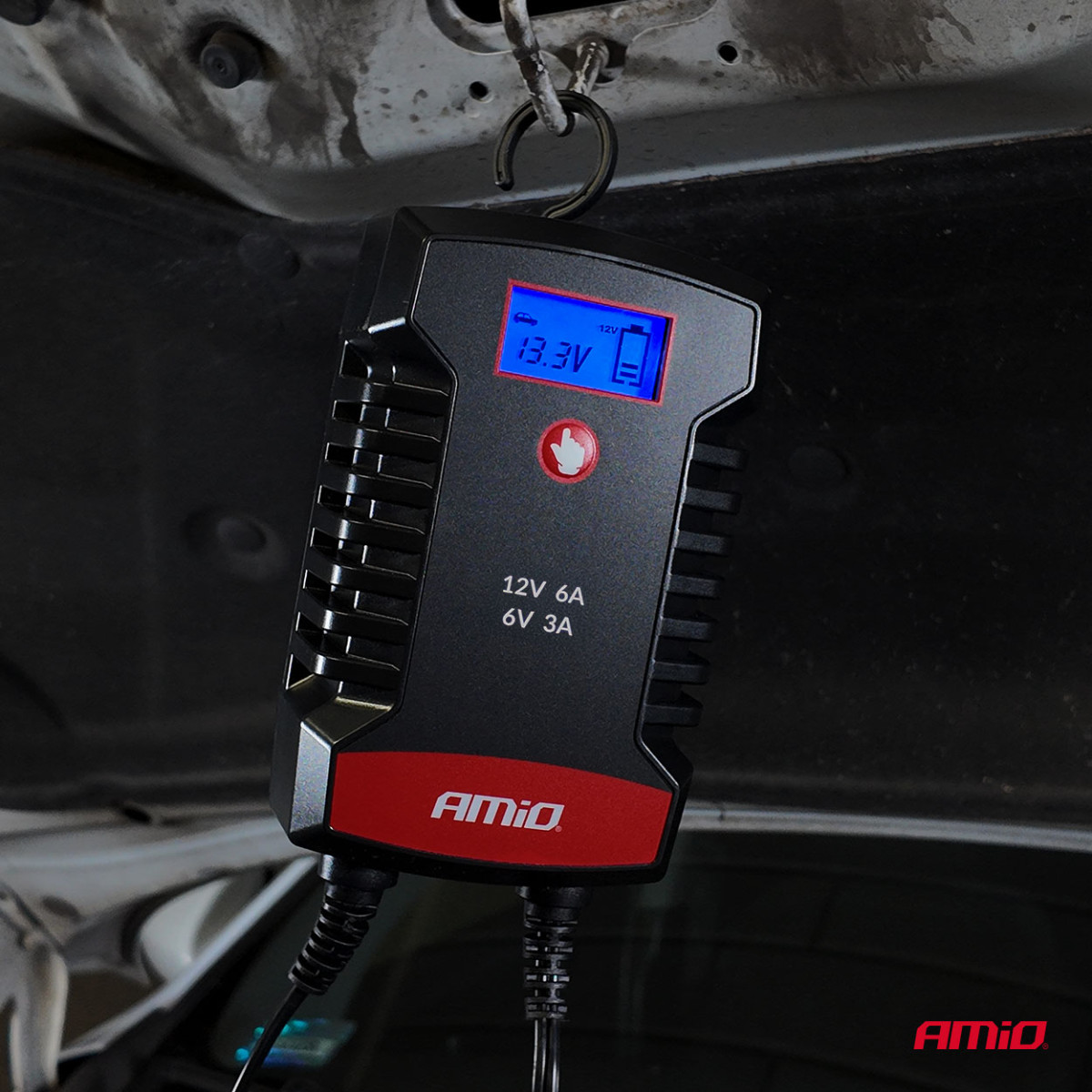 Digital battery charger AGM/GEL/LiFePO4 6A 6/12V PRO HOOK AMIO-04532