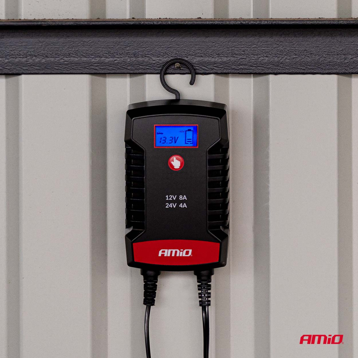 Digital battery charger AGM/GEL/LiFePO4 6A 6/12V PRO HOOK AMIO-04532
