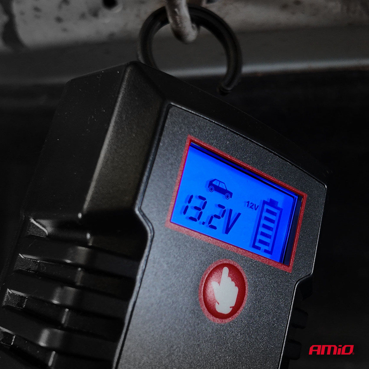 Digital battery charger AGM/GEL/LiFePO4 8A 12/24V PRO HOOK AMIO-04533