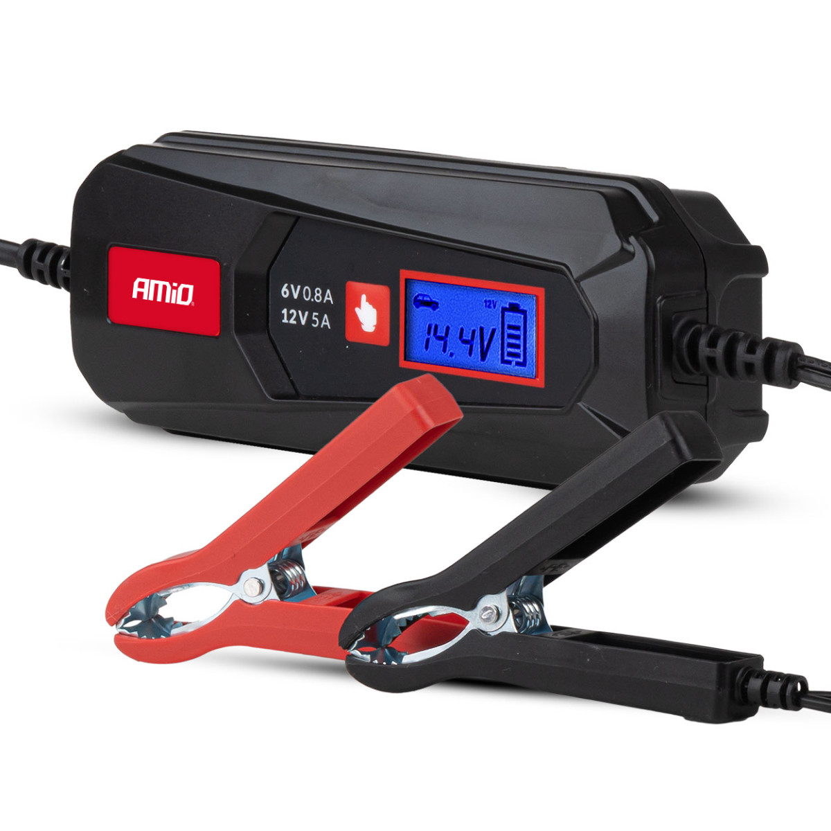 Digital battery charger LEAD ACID/STD/GEL/AGM/LiFePO4 5A 6/12V AMIO-04522