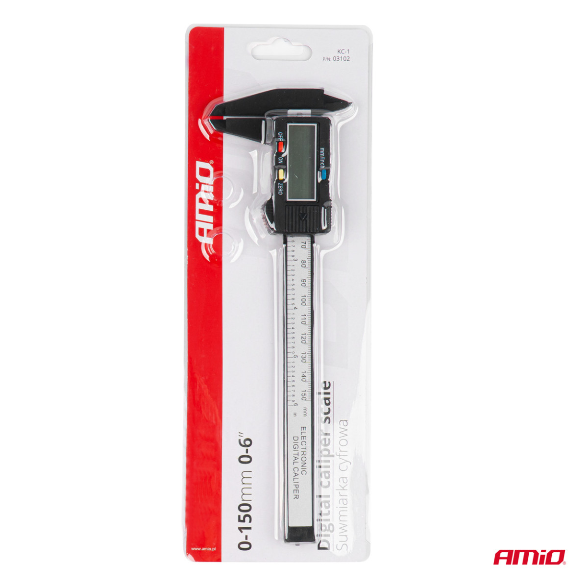 Digital caliper 0–150 mm, AMIO-03102