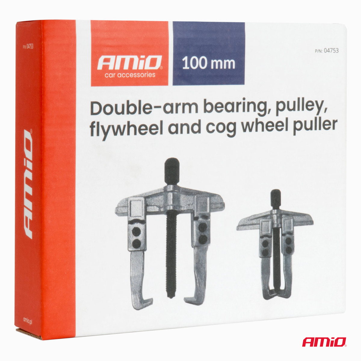 Two-handed bearing, pulley, flywheel and gear puller AMIO-04753
