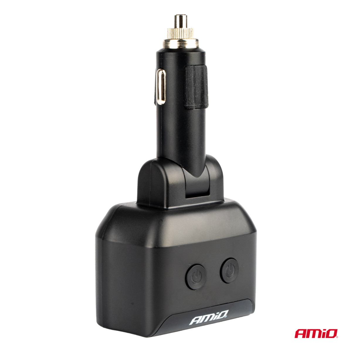 Double car power socket 2x USB + 1x USB-C 12/24V, max 200W, AMIO-04173