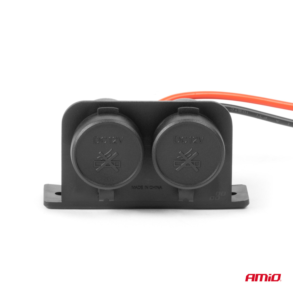 Double sealed car power socket 12/24V AMIO-04130