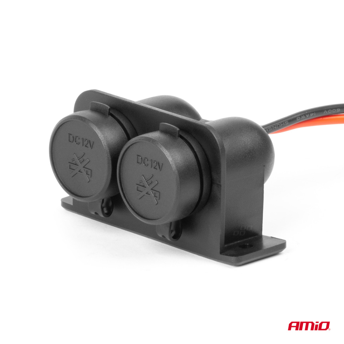 Double sealed car power socket 12/24V AMIO-04130