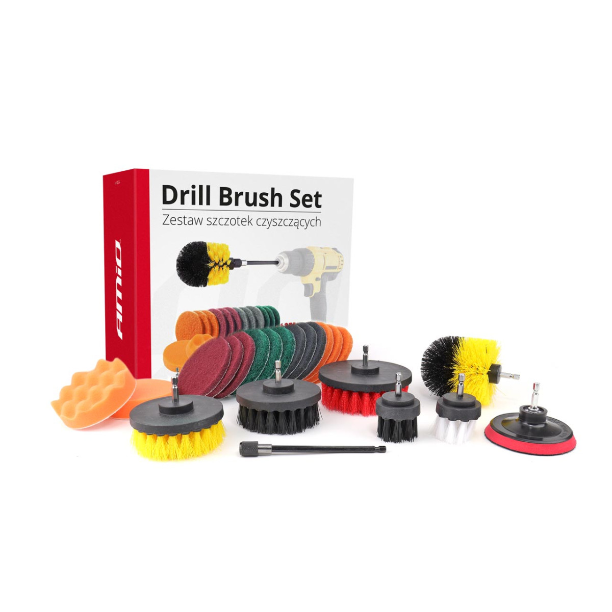Brush set for drill/screwdriver, 22 pcs.