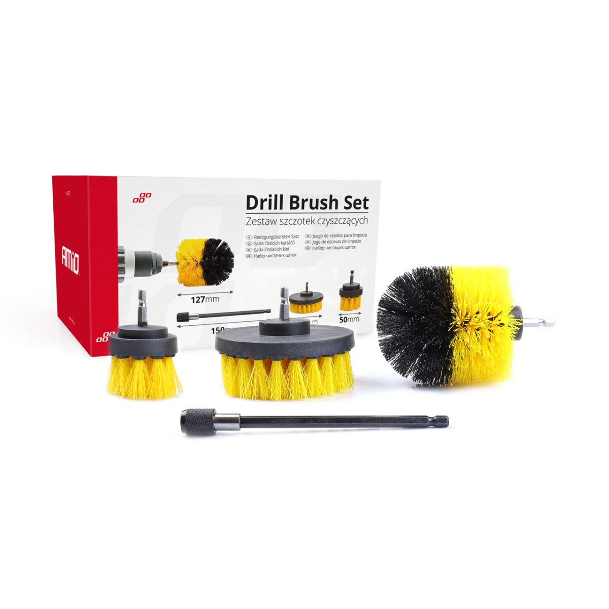 Brush set for drill/screwdriver, 4 pcs.