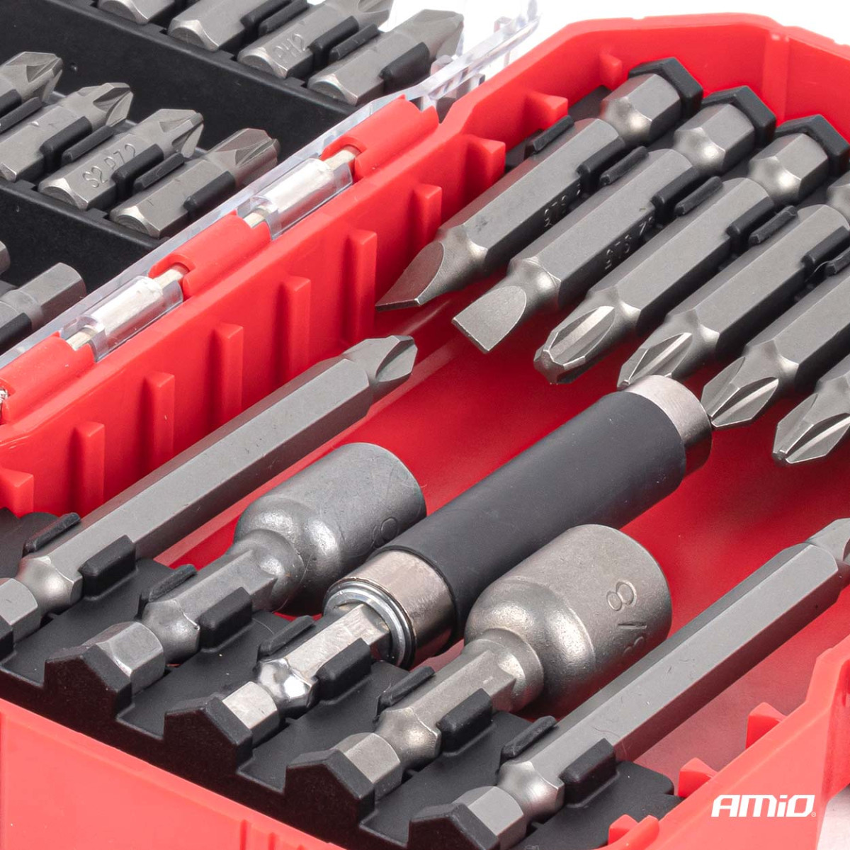 Screwdriver bit and socket set, S2, PH, 45 pcs., AMIO-04932