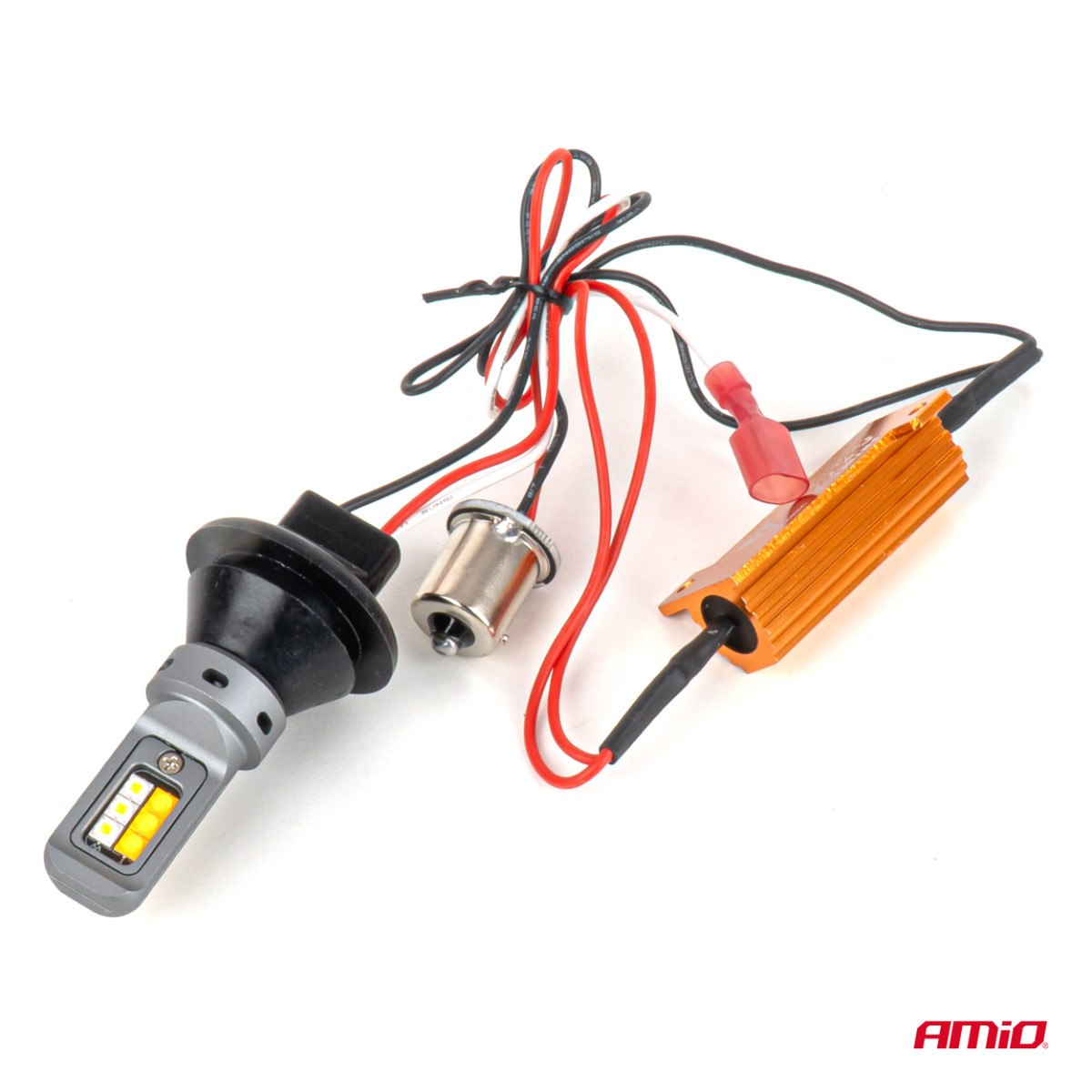 LED DRL daytime running lights and turn signals 2in1, 1156, CANBUS, 12/24 V, AMIO-05005