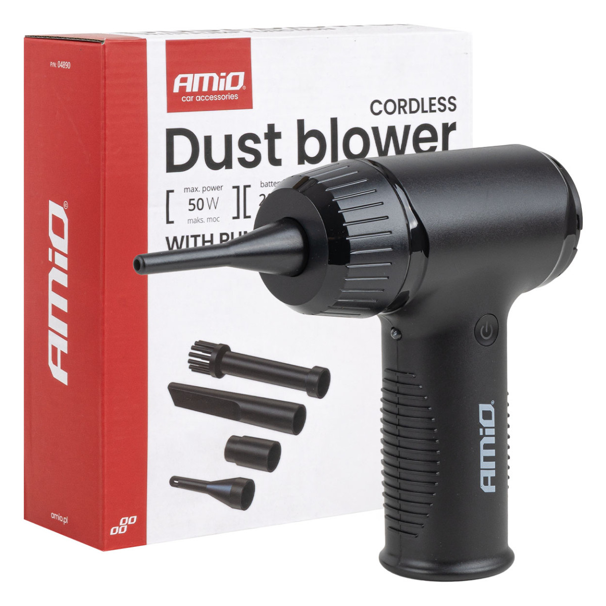 Cordless air blower with vacuum pump function, 50W AMIO-04890