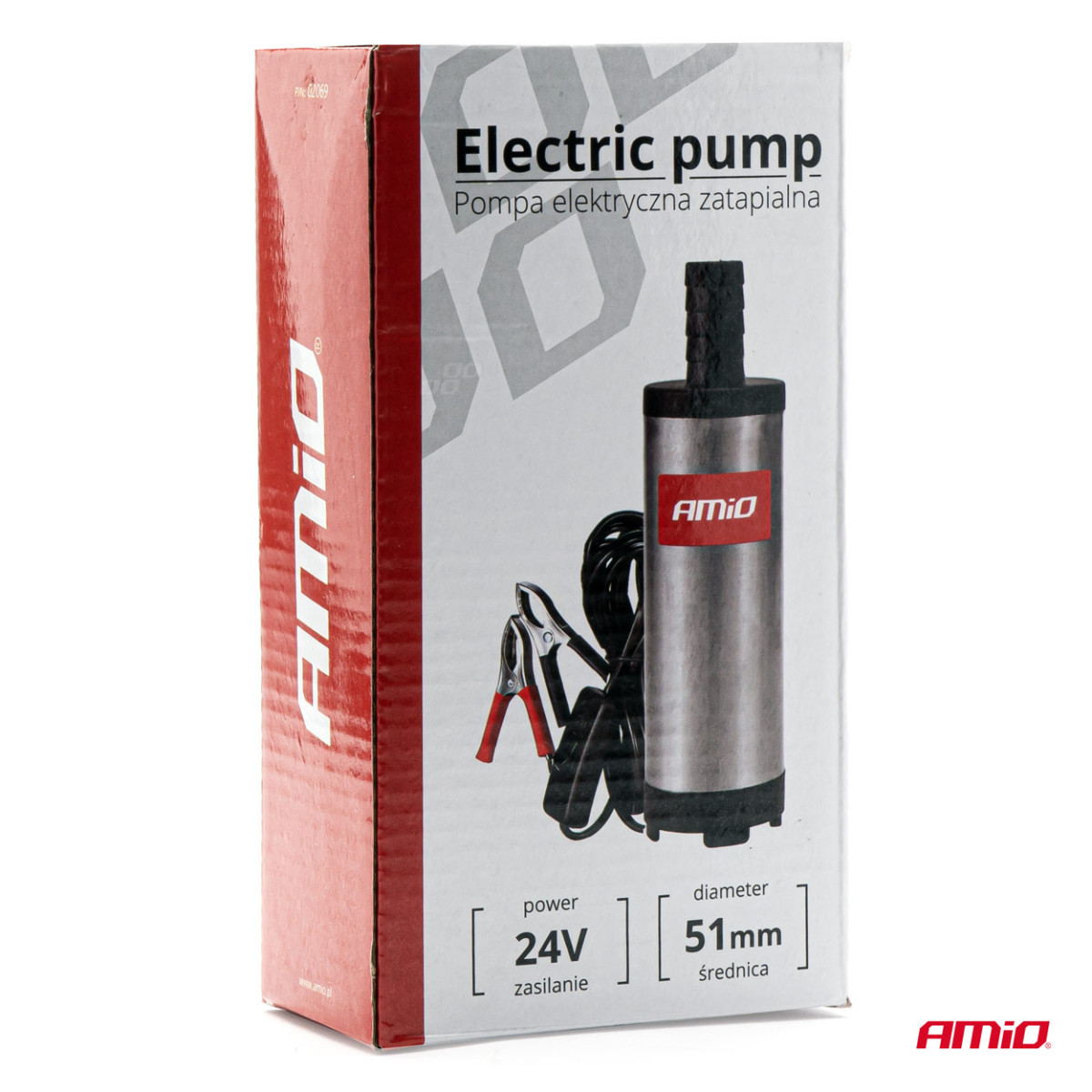 Electric submersible diesel pump 24V, diameter 51 mm AMIO-02069