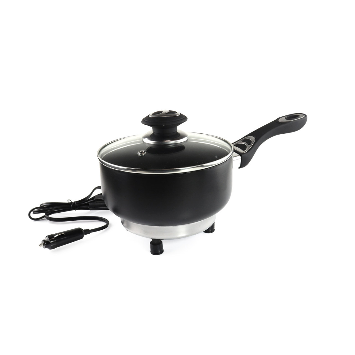 Electric pot with lid for car, 18 cm x 8 cm 150W 12V, AMIO-02534
