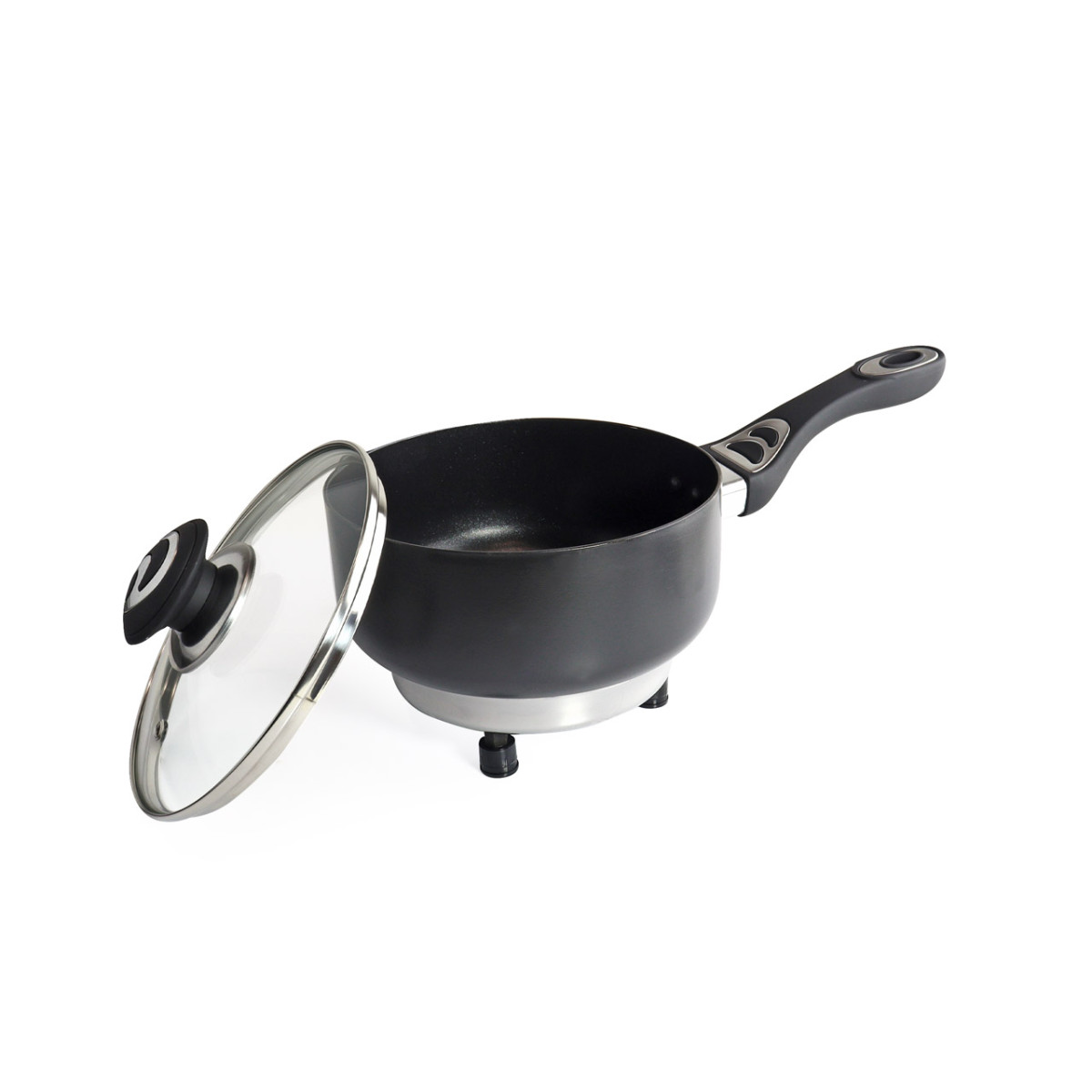 Electric pot with lid for car, 18 cm x 8 cm 150W 12V, AMIO-02534