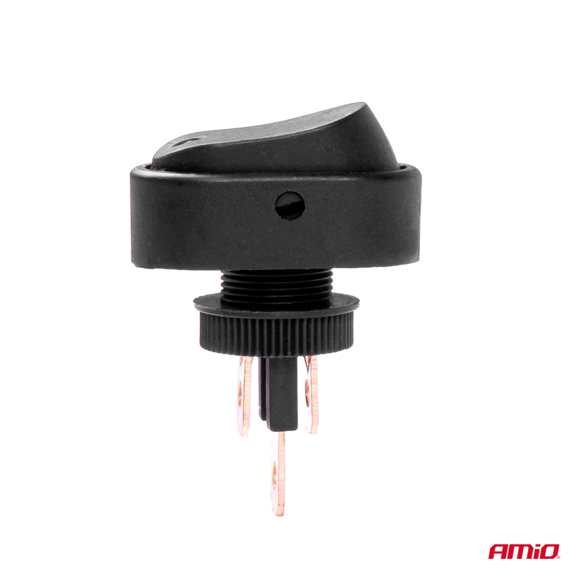 Elliptical switch with yellow illumination 12/24V max 30A ON/OFF AMIO-03088