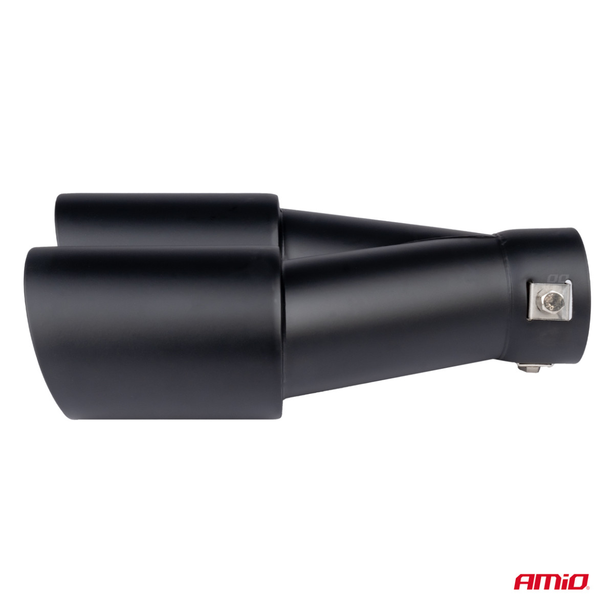 Muffler tip, stainless steel, black matt chrome, double AMiO-04063