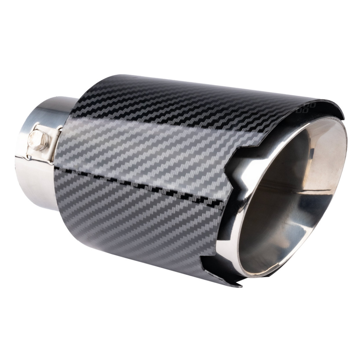 Muffler tip, stainless steel, carbon AMIO-04065