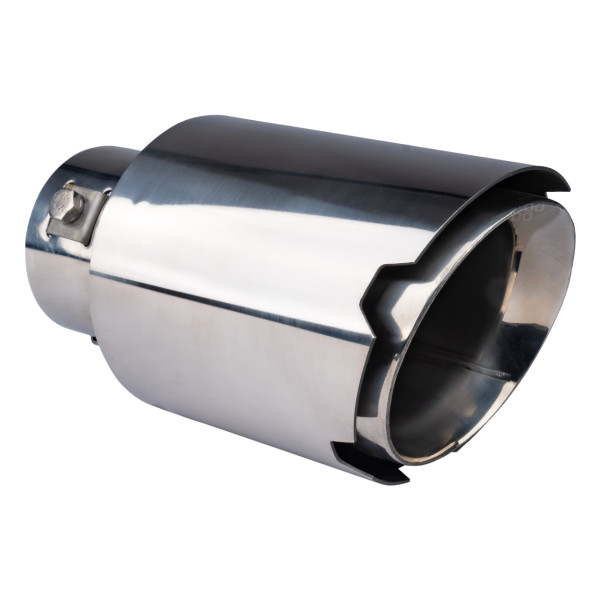 Muffler tip, stainless steel, chrome-plated AMiO-04064