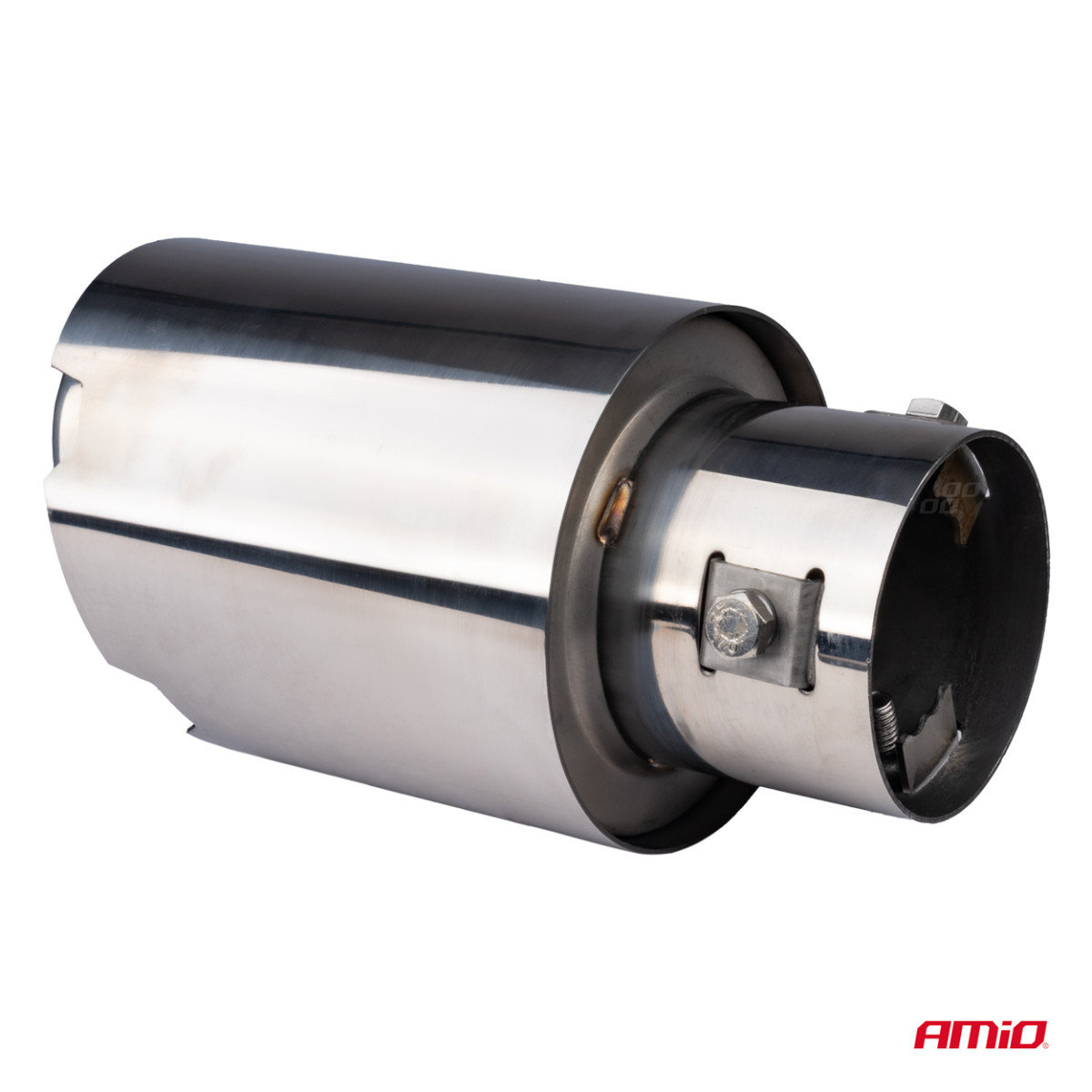 Muffler tip, stainless steel, chrome-plated AMiO-04064