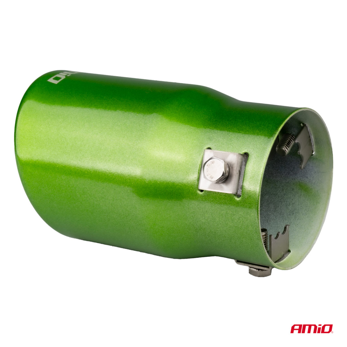 Muffler tip, stainless steel, green, AMiO-04071