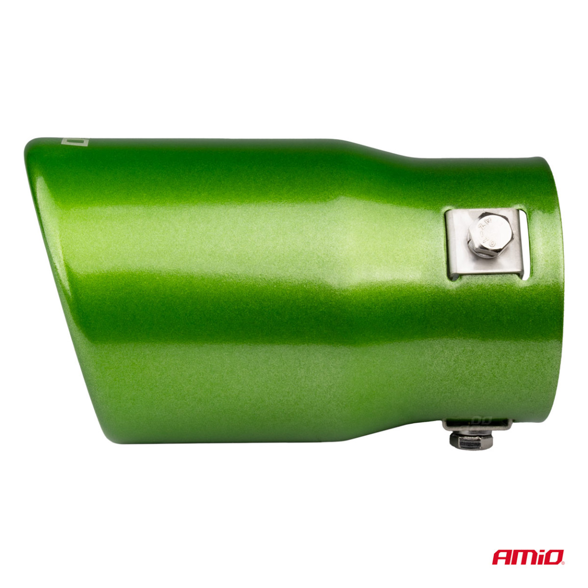 Muffler tip, stainless steel, green, AMiO-04071