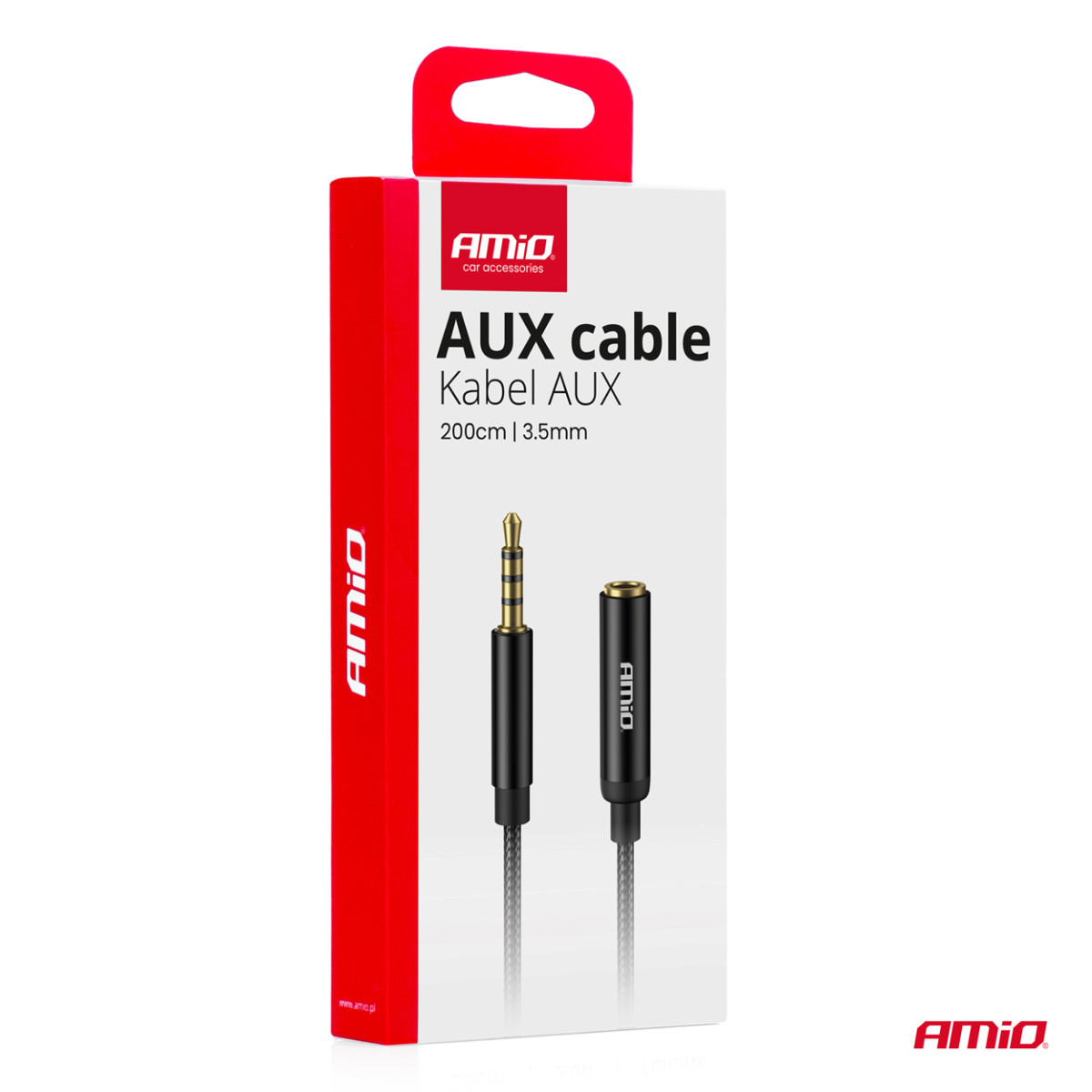 AUX 3.5 mm extension cable 2 m – male to female, AMIO-04296