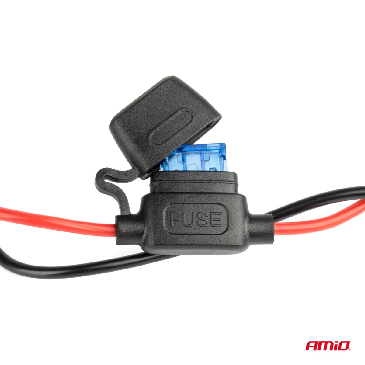 Extension socket with voltmeter, USB and USB-C 12-24 V, AMIO-03782