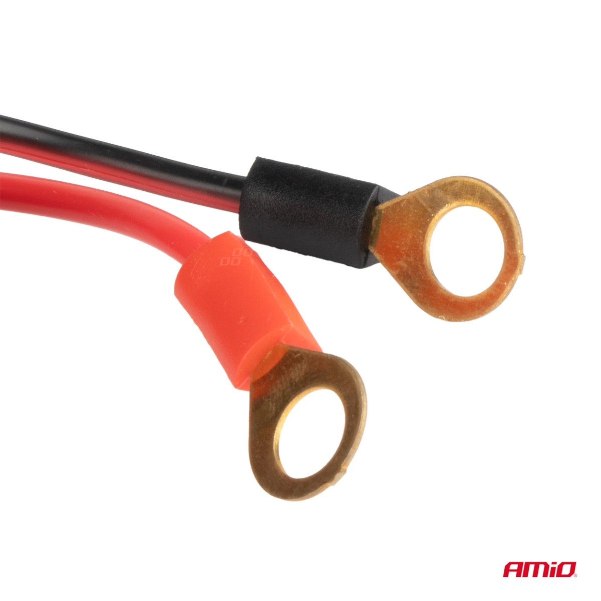 Extension socket with voltmeter, USB and USB-C 12-24 V, AMIO-03782