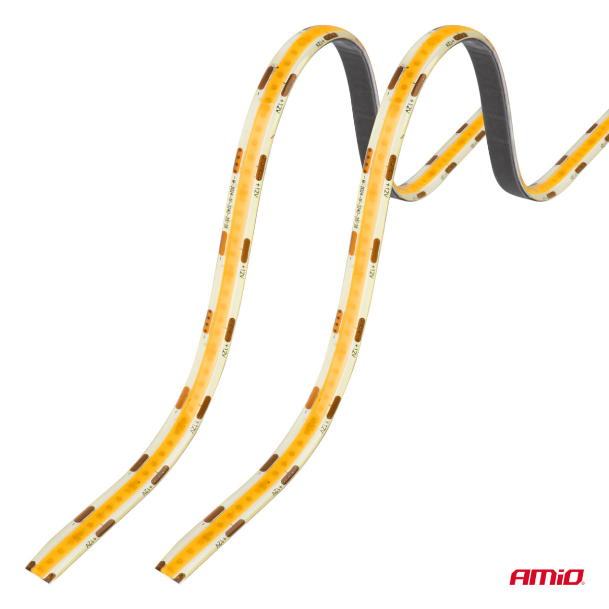 Flexible COB LED strips 2x30 cm 12V, amber