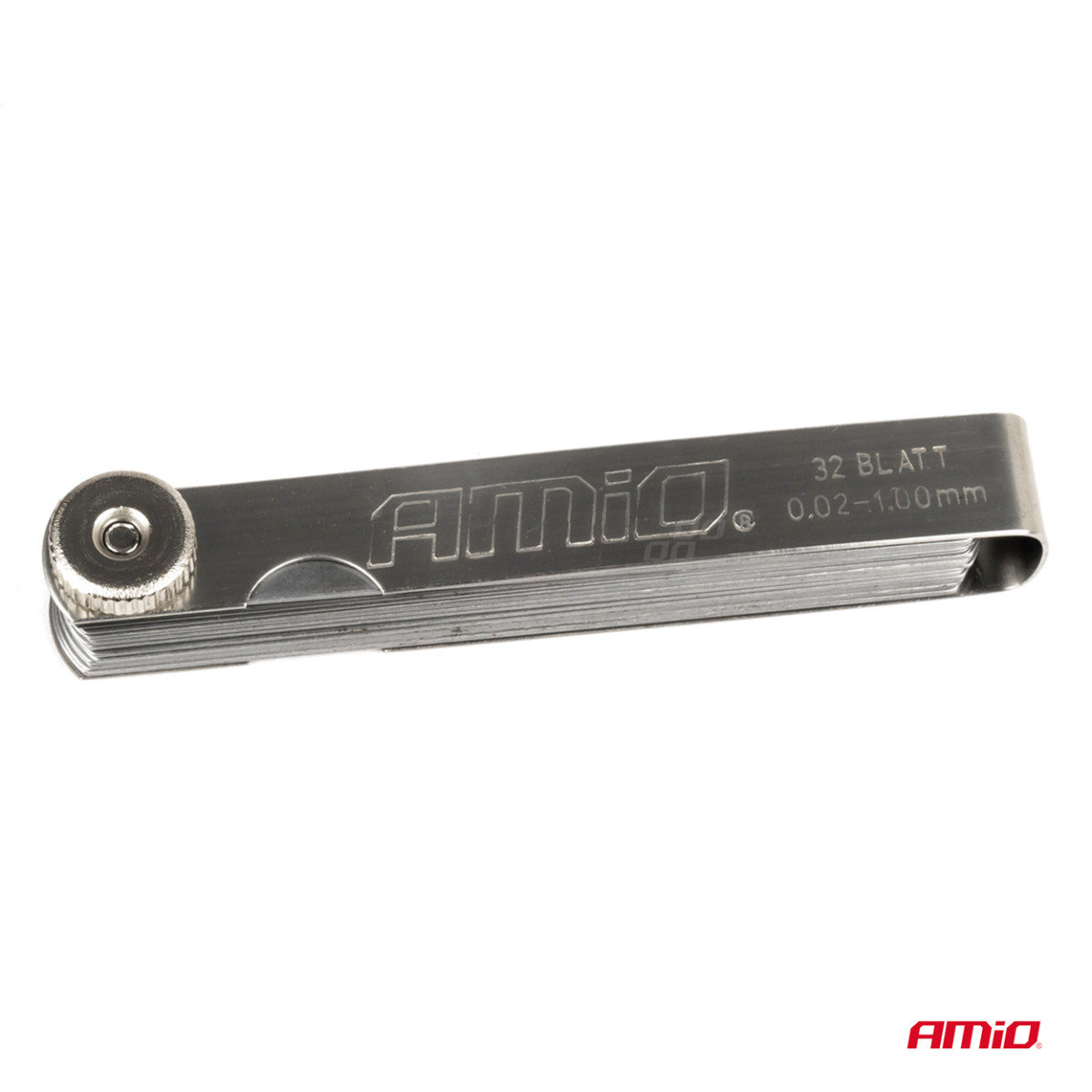 Feeler gauge 0.02–1 mm, 32 sheets, 89 mm, AMIO-03287